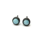 TinyLarimarOxidizedSilverStudEarrings1