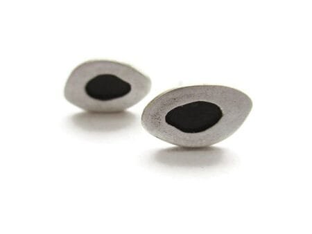 Pendientes Pequeños de Plata Bicolor