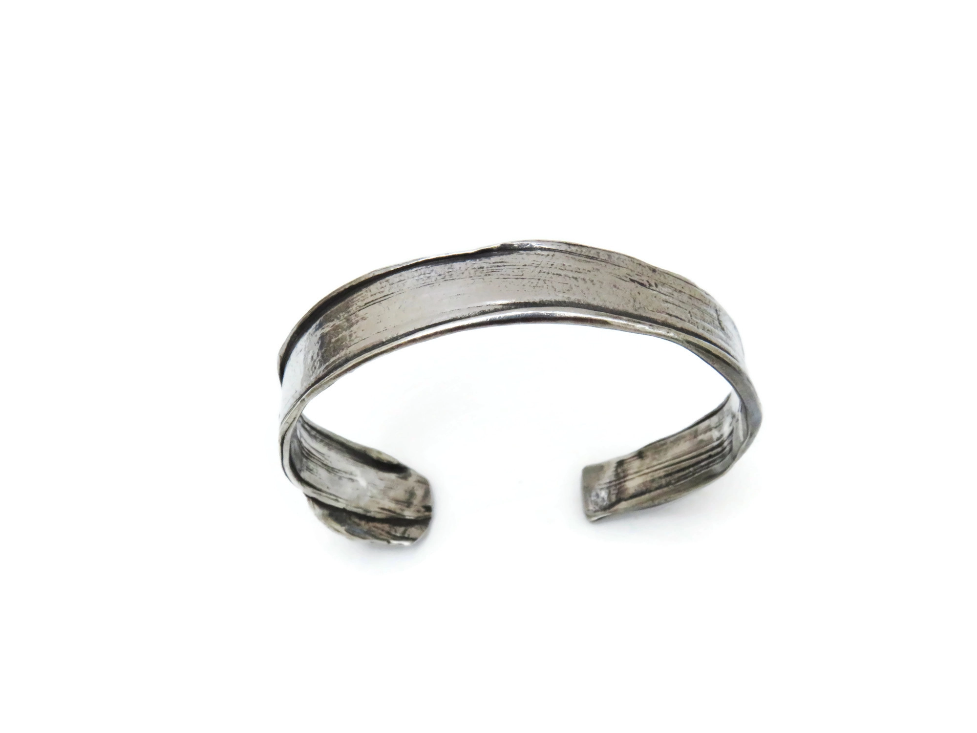 Organic Silver Cuff Bracelet