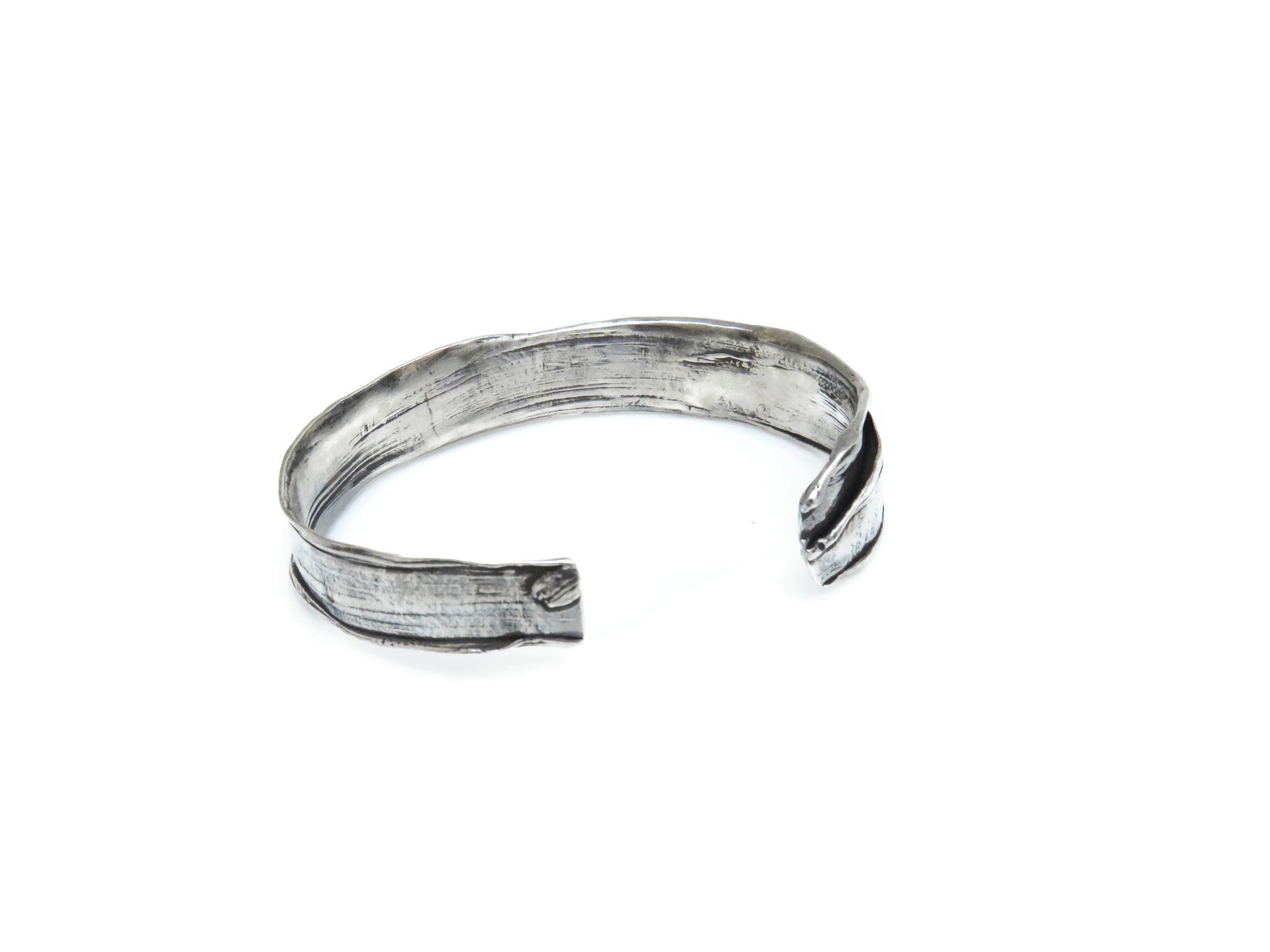 Organic Silver Cuff Bracelet