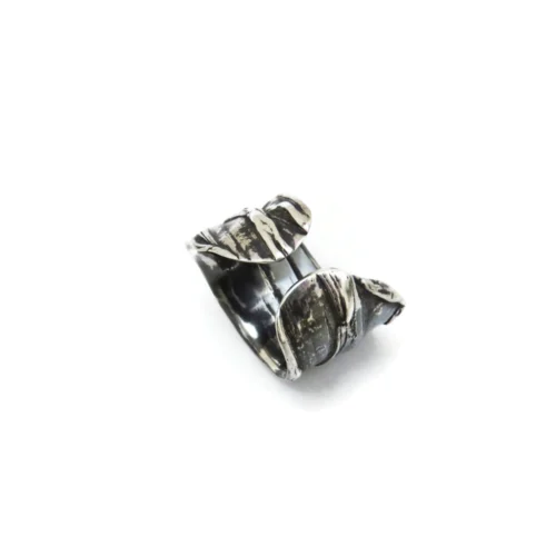 Open Organic Shapes Silver Ring