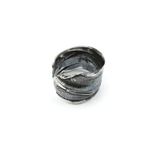 Open Organic Shapes Silver Ring