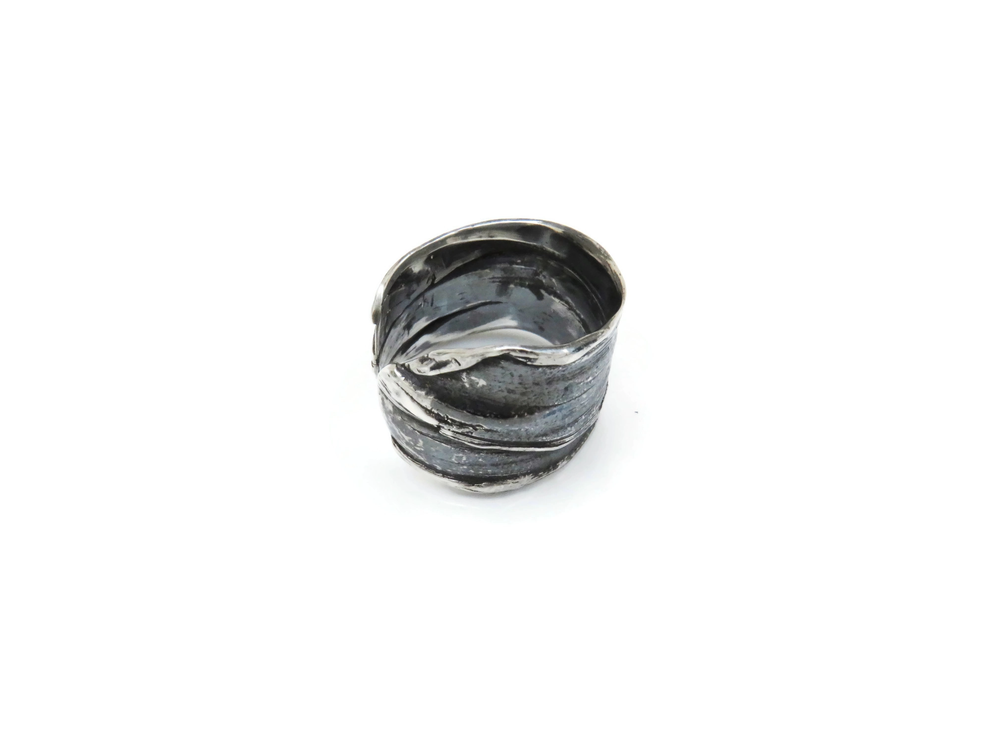 Open Organic Shapes Silver Ring