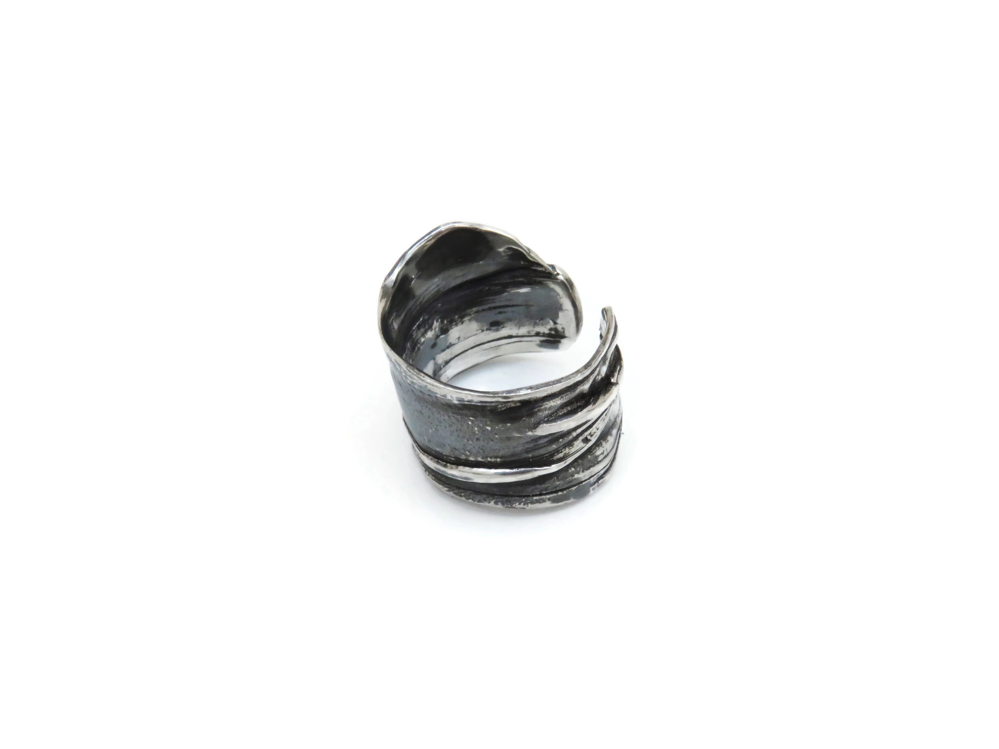 Open Organic Shapes Silver Ring