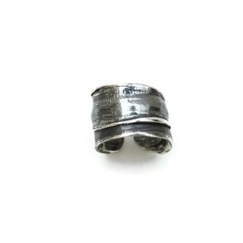 Open Organic Shapes Silver Ring