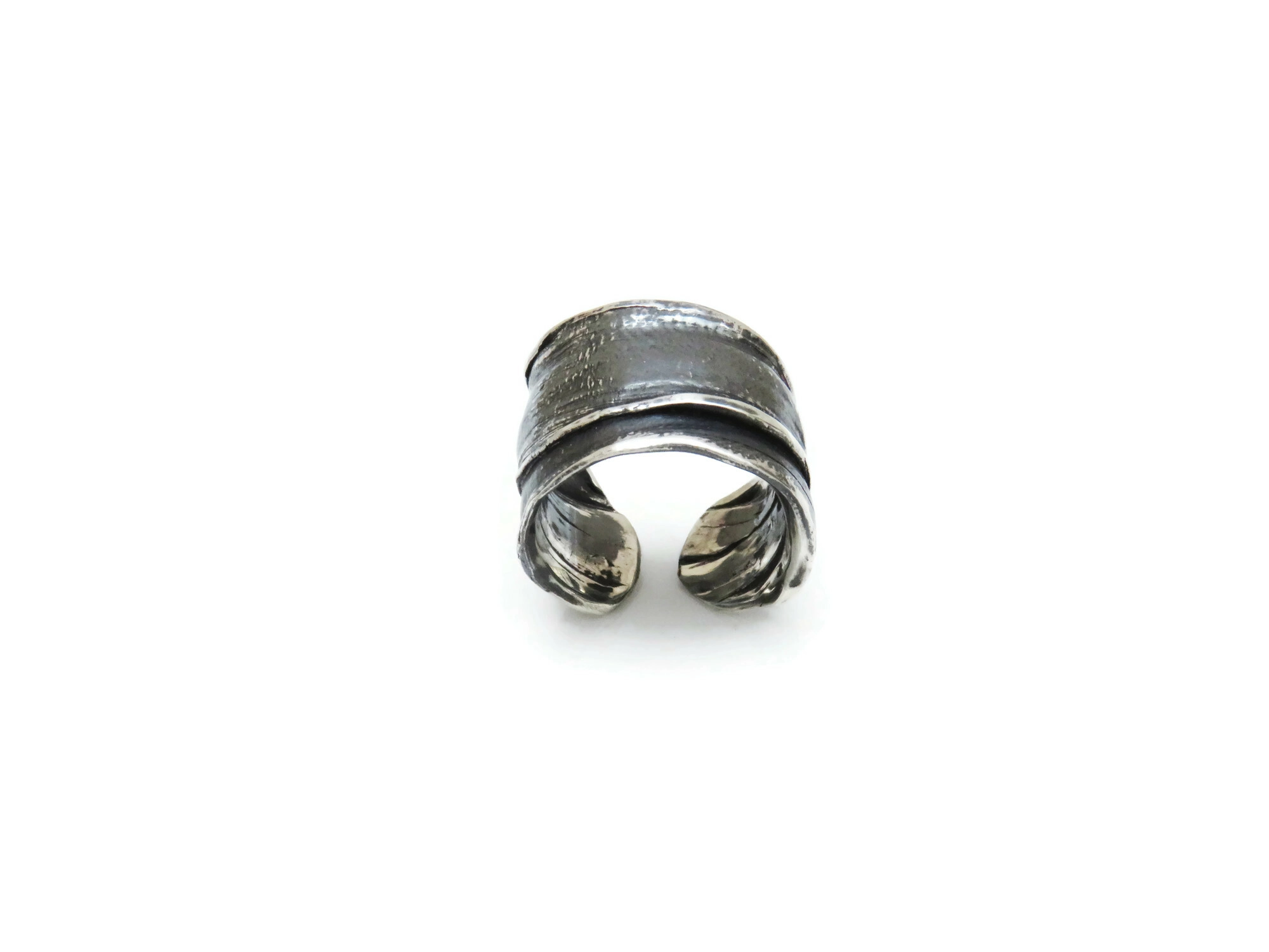 Open Organic Shapes Silver Ring