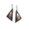 Triangular Agate Oxidized Silver Earrings