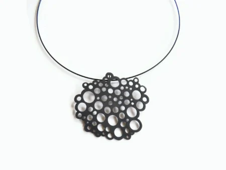 Large Sculptural Oxidized Silver Pendant