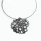 Large Sculptural Oxidized Silver Pendant