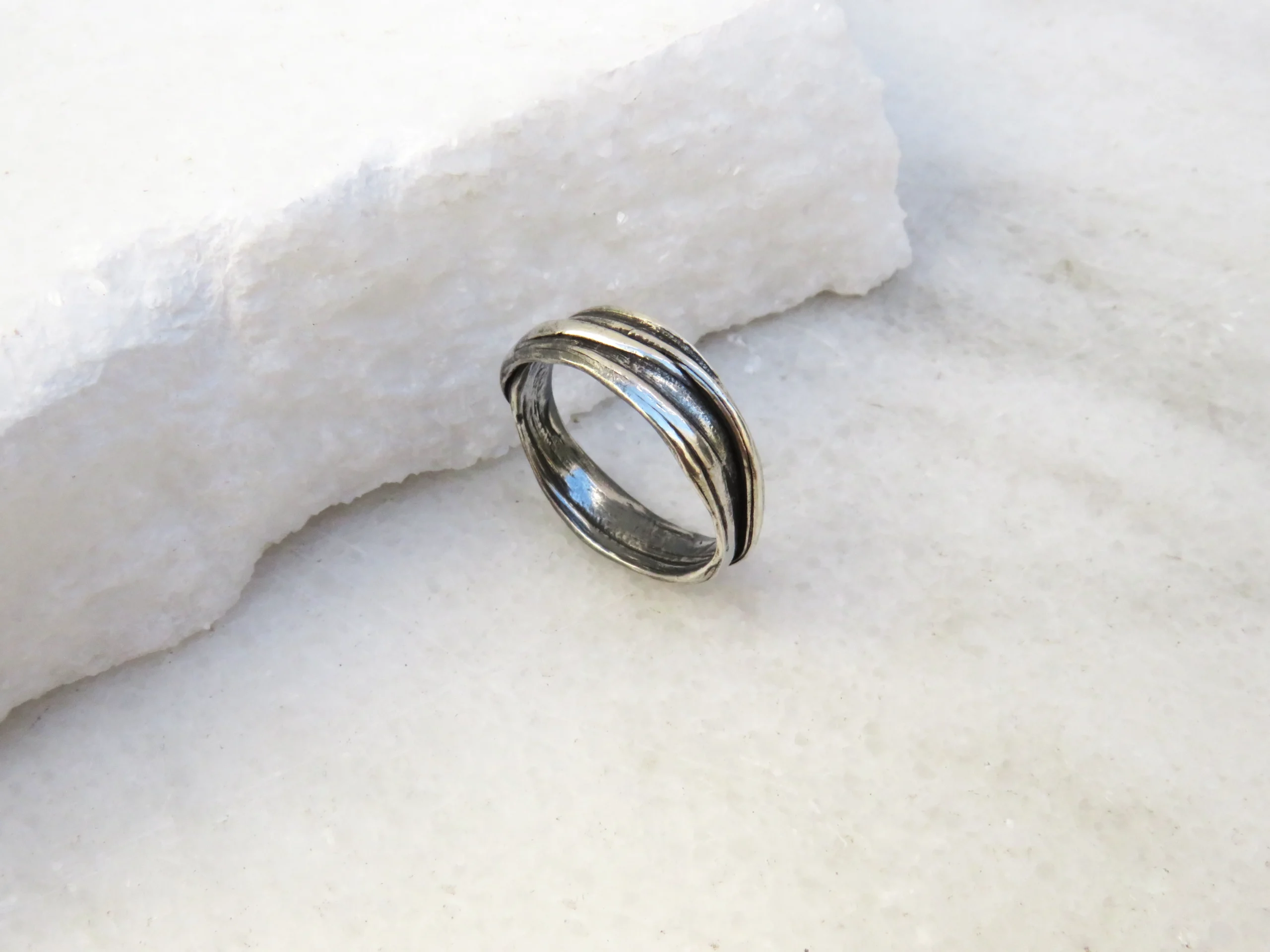 Unique Organic Silver Ring