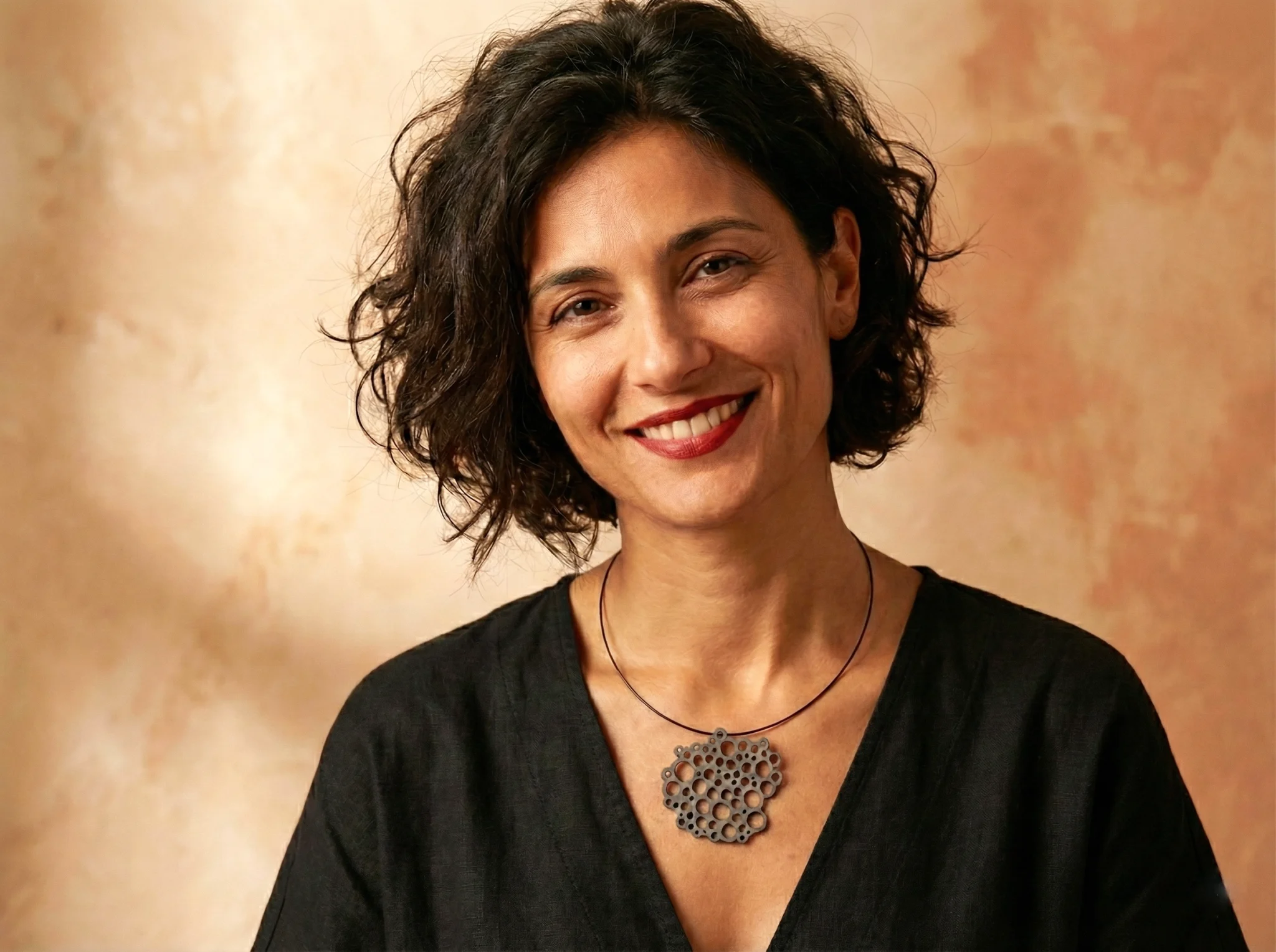 Large Sculptural Oxidized Silver Pendant