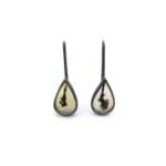 Scenic Agate Oxidized Silver Earrings