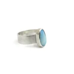 Silver Ring with Opal Doublet