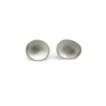 Organic Shape Silver Earrings