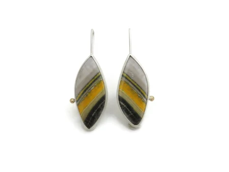 Bumble Bee Jasper Dangle Earrings