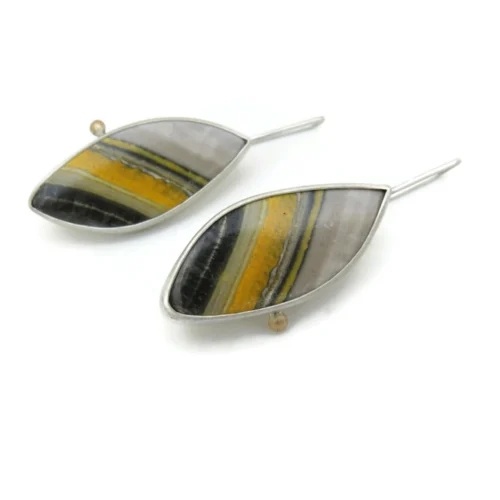 Bumble Bee Jasper Dangle Earrings