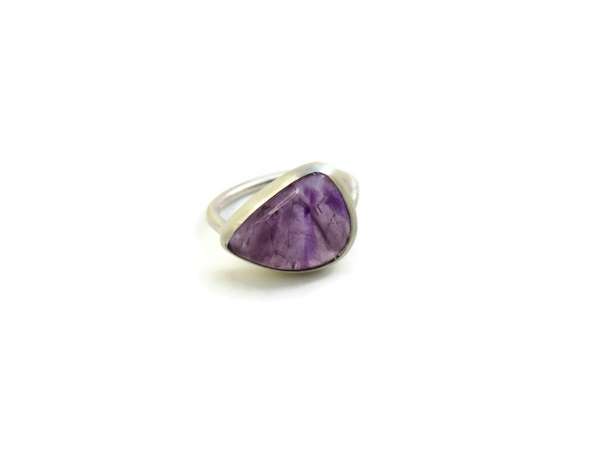 Trapiche Amethyst Silver Ring