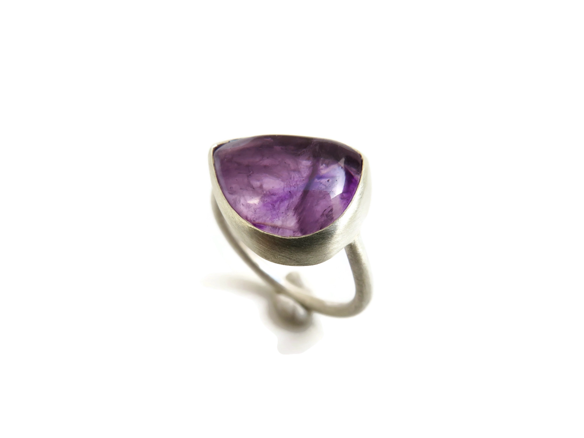 Trapiche Amethyst Silver Ring