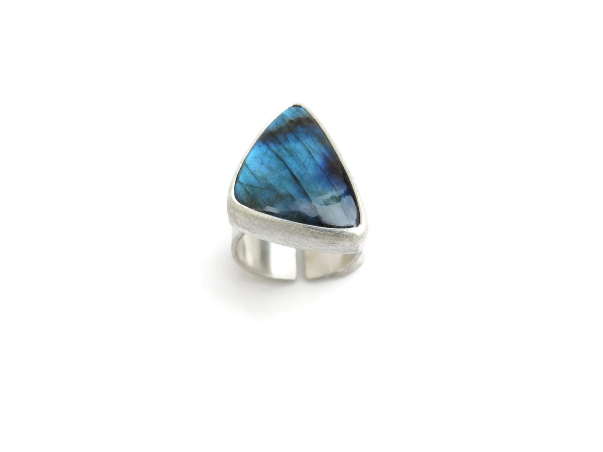 Labradorite Open Silver Ring