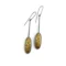 Fossil Coral Oxidized Silver Long Earrings