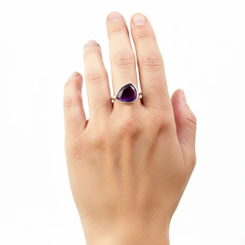 Trapiche Amethyst Silver Ring