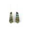 Opalized Wood Long Silver Earrings