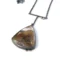 Triangular Agate Oxidized Silver Necklace