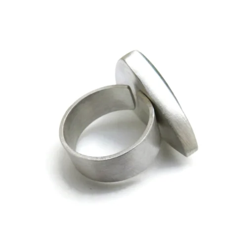 Adjustable Silver Ring with Ruby Zoisite