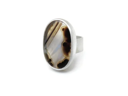 Translucent Agate Silver Ring