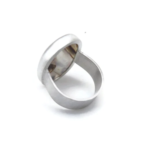 Translucent Agate Silver Ring