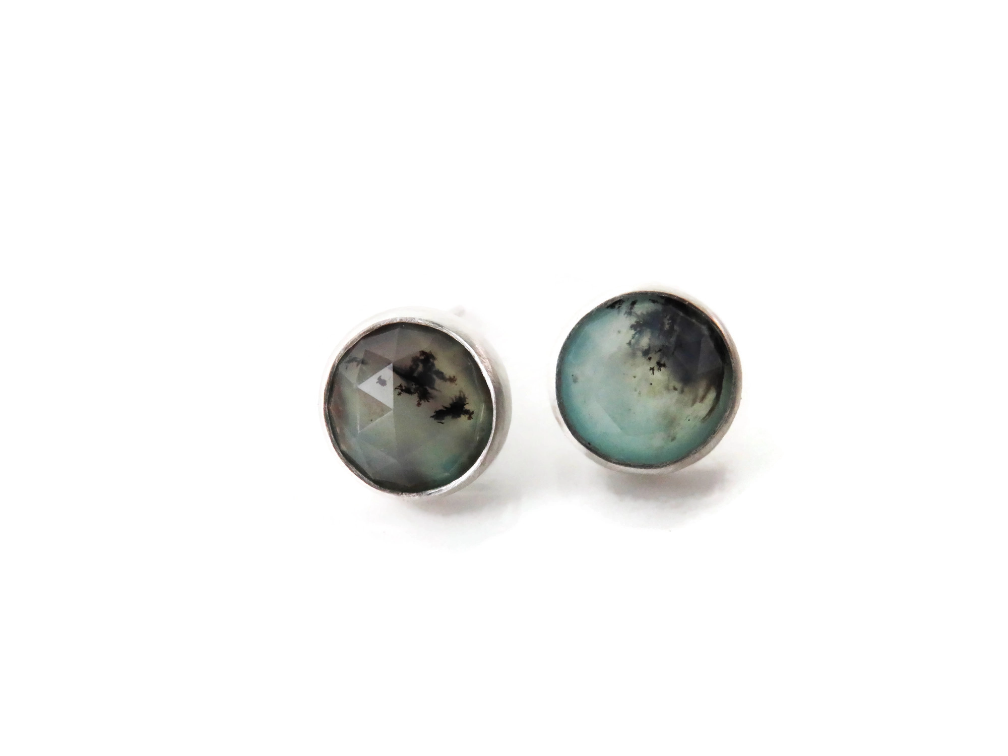 Opal Peruvian Silver Stud Earrings