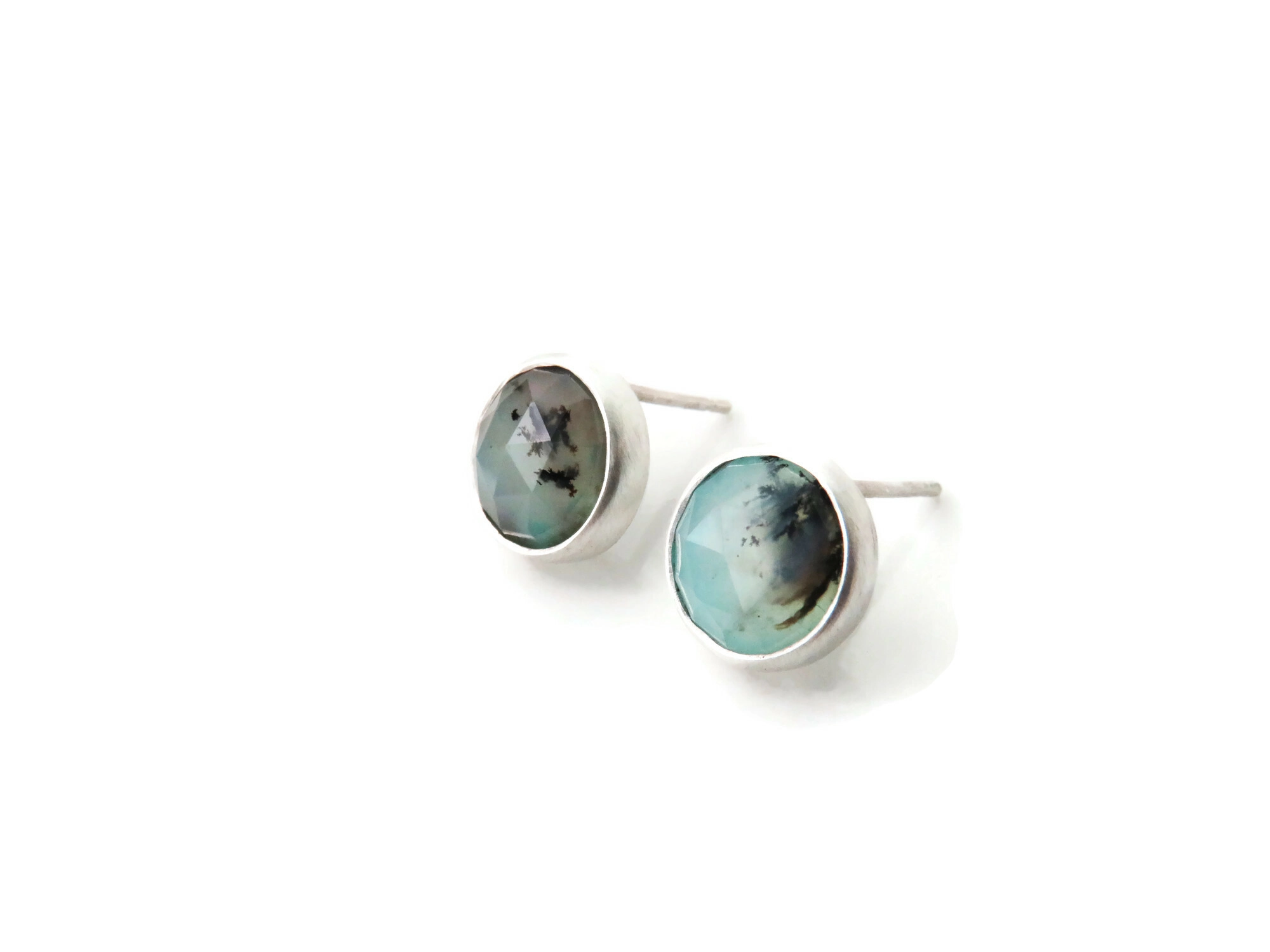 Opal Peruvian Silver Stud Earrings