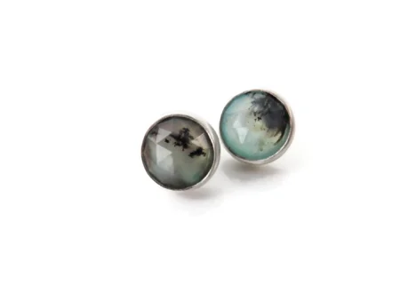Opal Peruvian Silver Stud Earrings