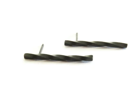 Minimalist Oxidized Silver Stud Earrings