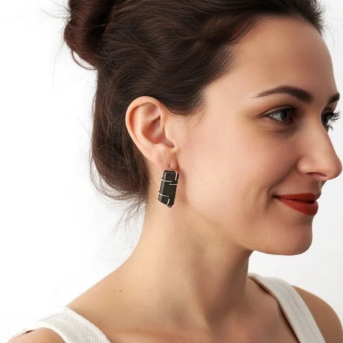 Rough Pyrite Silver Dangle Earrings