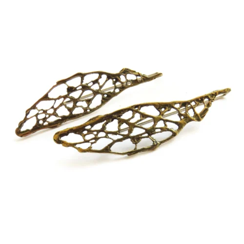 Organic Bronze Hook Earrings