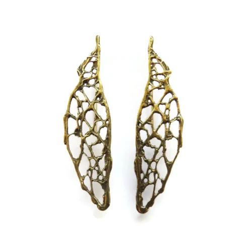 Organic Bronze Hook Earrings