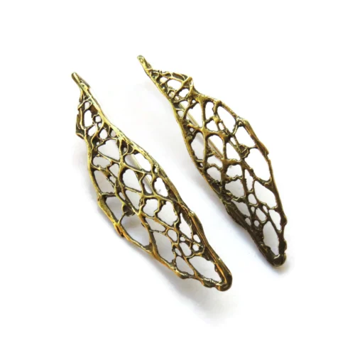 Organic Bronze Hook Earrings