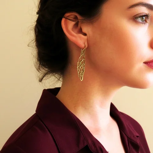 Organic Bronze Hook Earrings