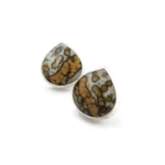 Ocean Jasper Stud Silver Earrings