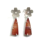 Carnelian Silver Earrings