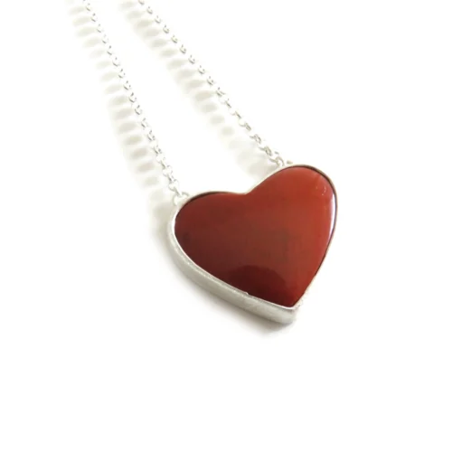 Red Jasper Heart Pendant