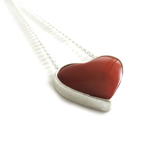 Red Jasper Heart Pendant