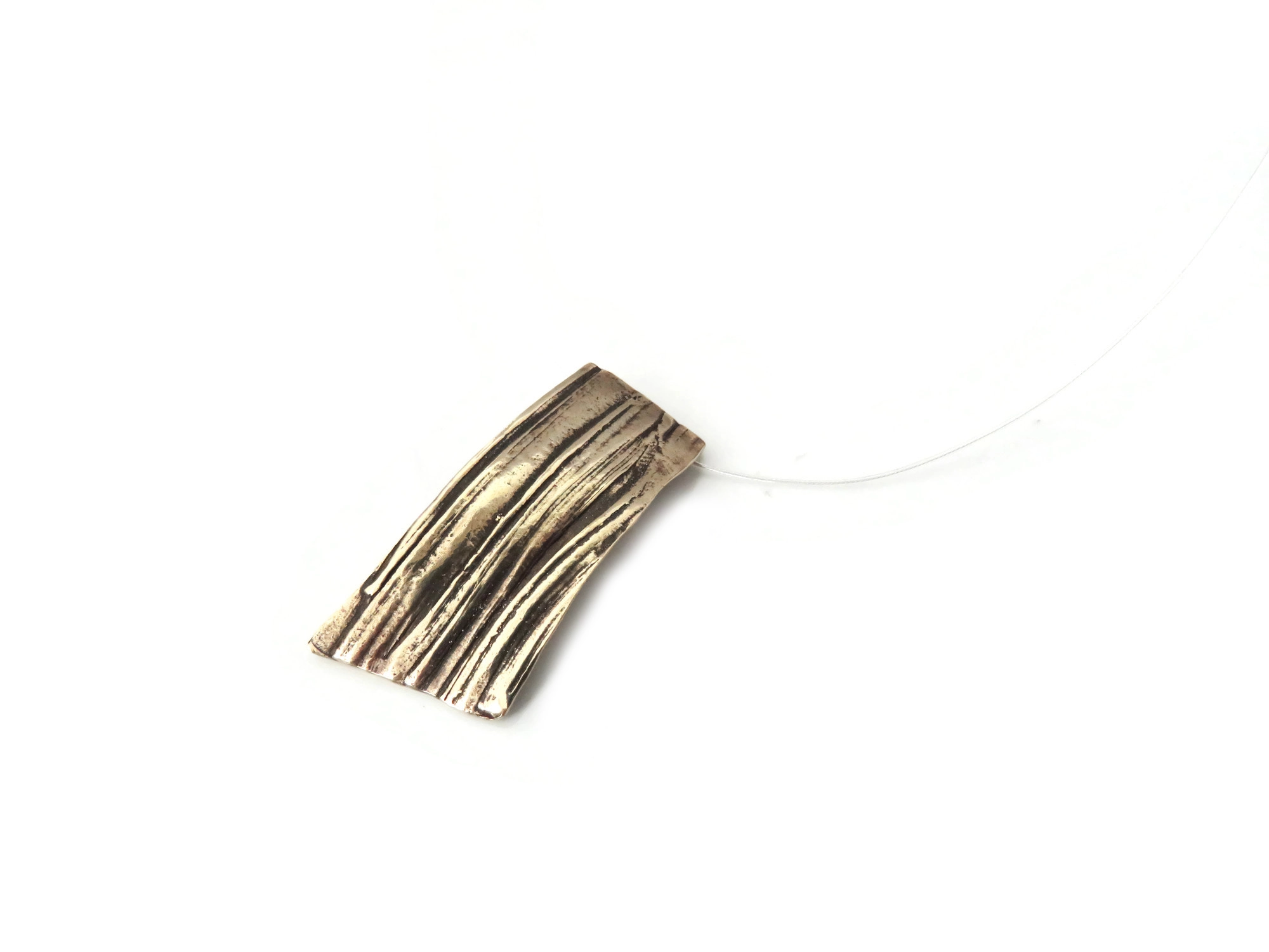 Bronze Pendant with Organic Texture