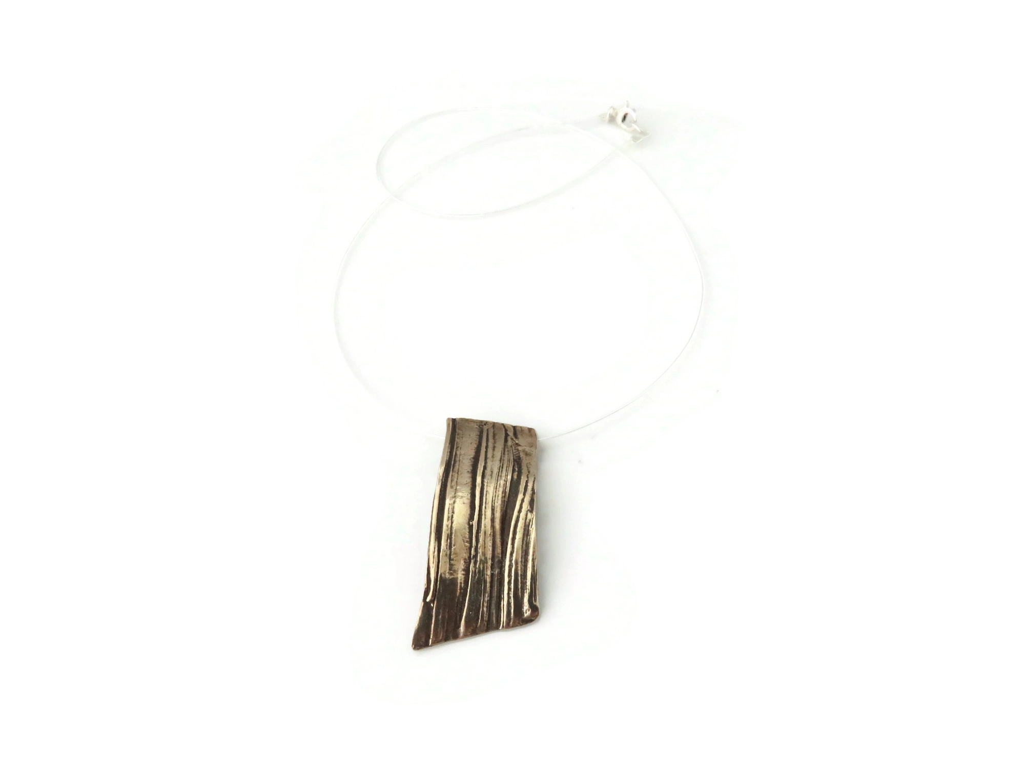 Bronze Pendant with Organic Texture