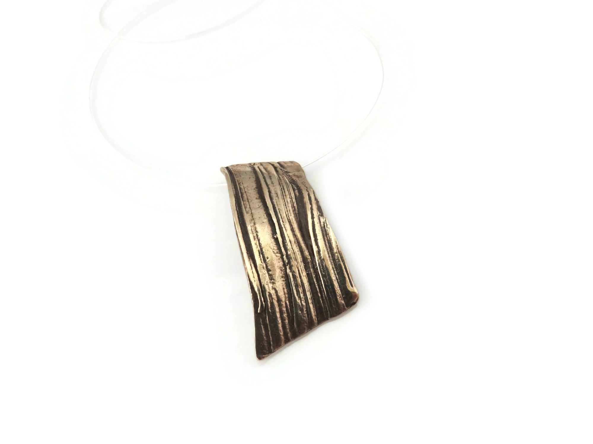 Bronze Pendant with Organic Texture
