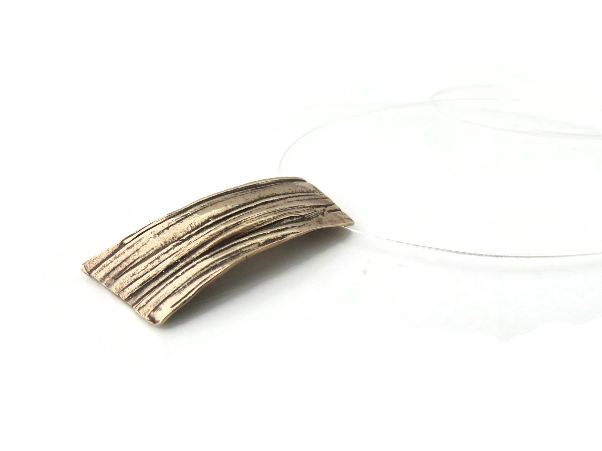 Bronze Pendant with Organic Texture