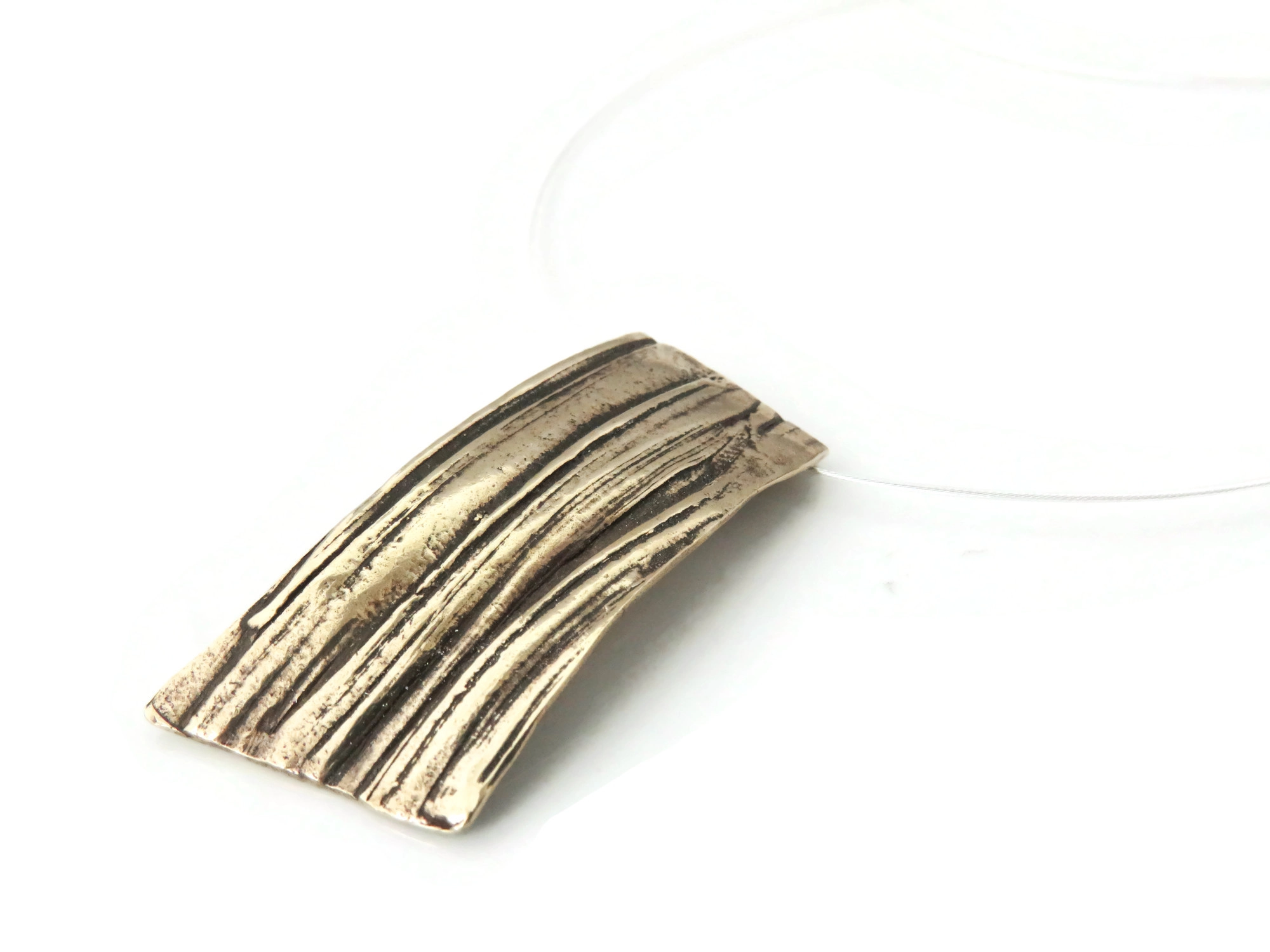 Bronze Pendant with Organic Texture