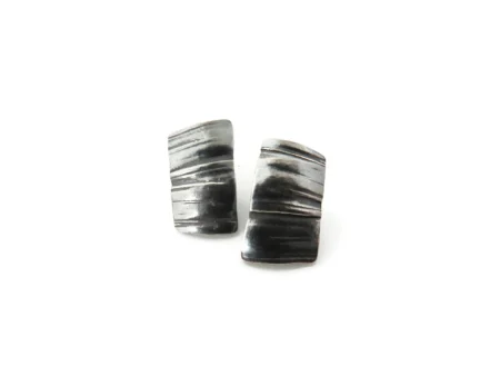 Organic Silver Stud Earrings