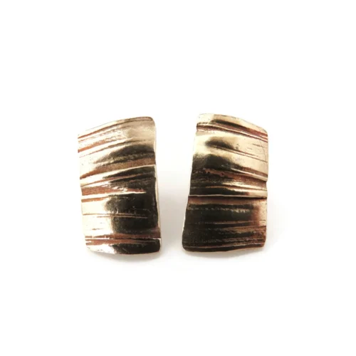 Organic Bronze Stud Earrings